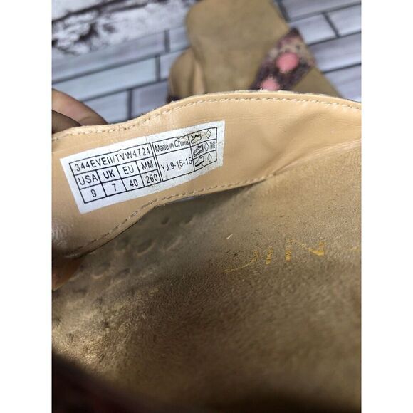 Vionic Eve 2 Jewel Pink Leather Snake Orthoheel Sandals Women's Sz 9M US/40EU - Picture 12 of 16